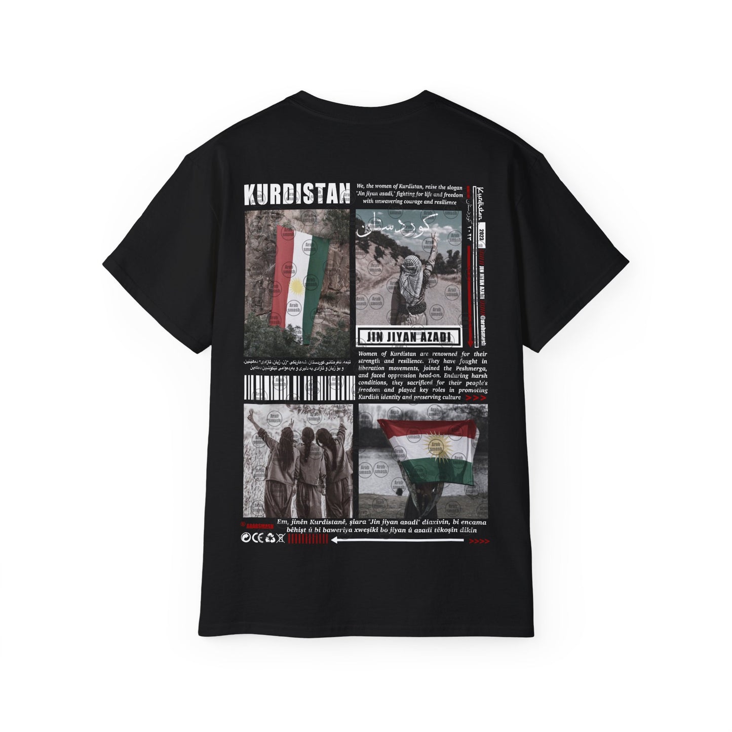 Kurdistan Jin jiyan azadi T-shirt كردستان
