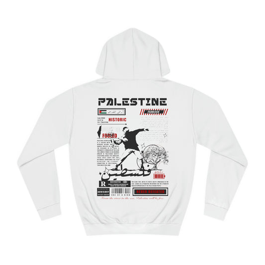 Palestine black/white Hoodie. فلسطين .