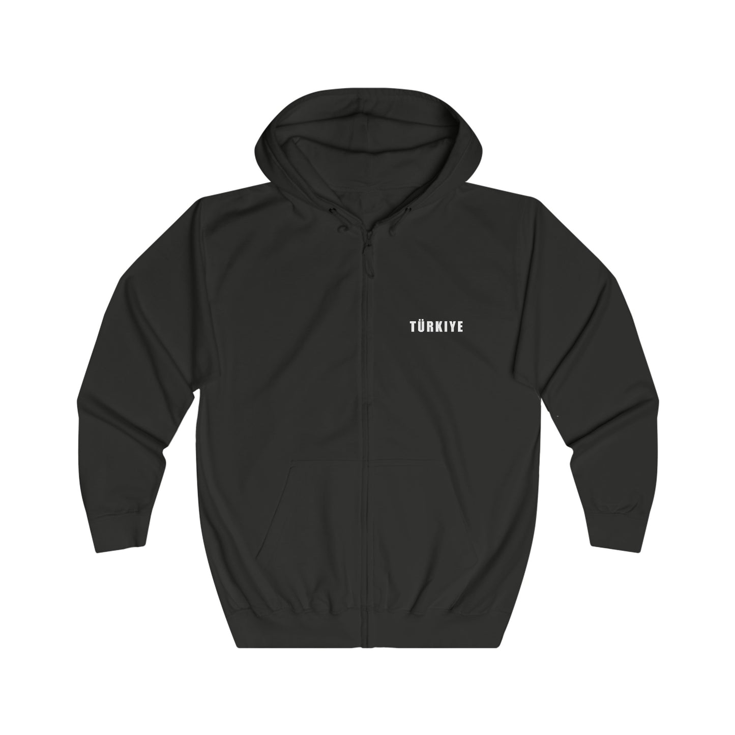 Türkiye Zip Hoodie black/white. تركيا .