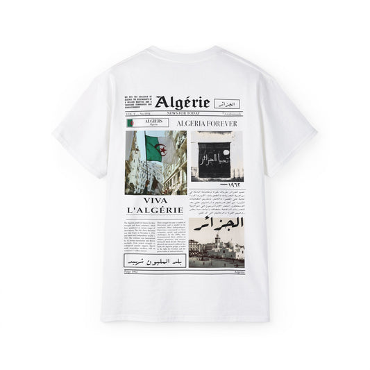 Algeria news black & white Tee الجزائر 🇩🇿