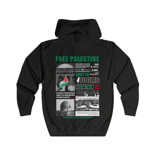 Free Palestine Zip Hoodie. فلسطين حرة .