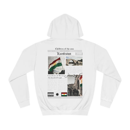 News of Kurdistan Hoodie black/ white كردستان