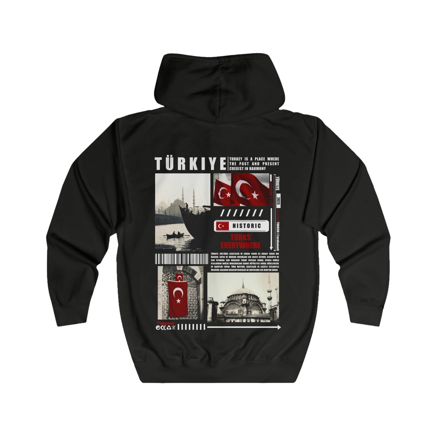 Türkiye Zip Hoodie. تركيا .