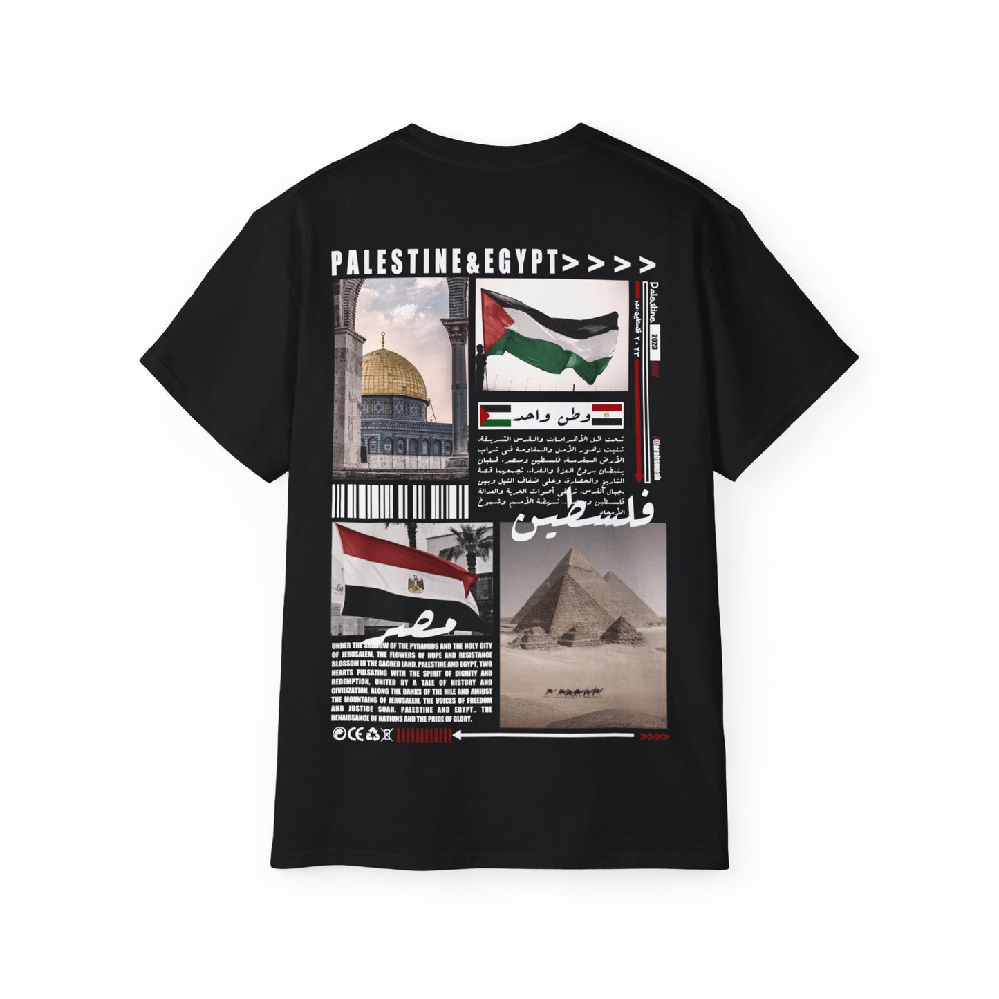 Tee-shirt Palestine et Egypte 🇪🇬 🇵🇸 مصر ، فلسطين 