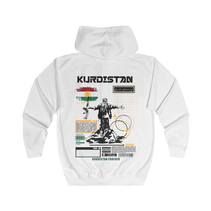 Kurdistan black/white Zip Hoodie. كردستان .