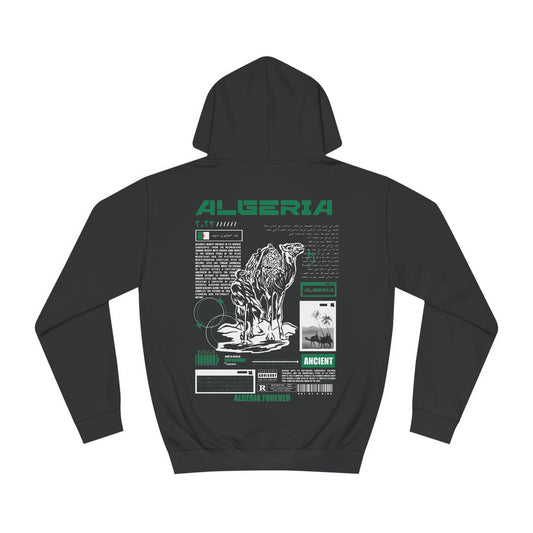 Algeria black/white Hoodie. الجزائر .