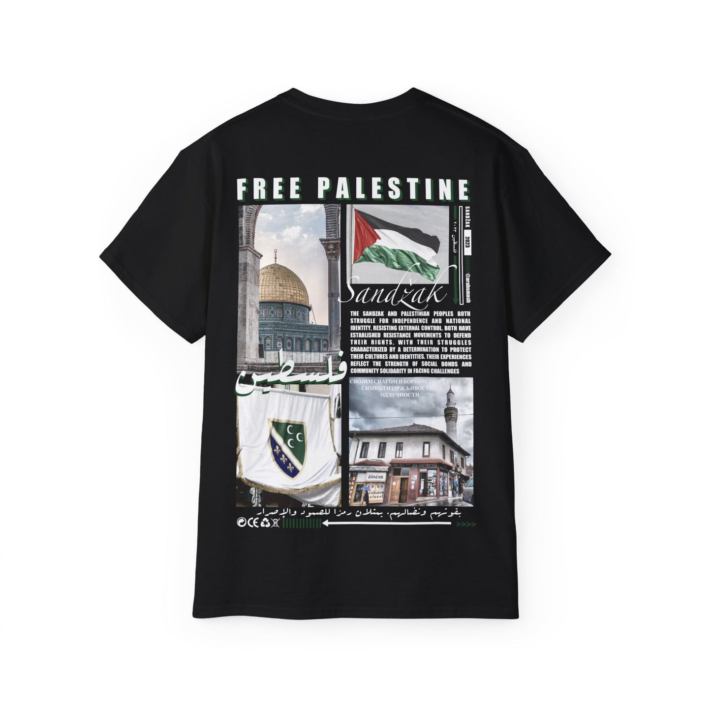 Tee-shirt Palestine &amp; Sandzak فلسطين 🇵🇸 ⚜️