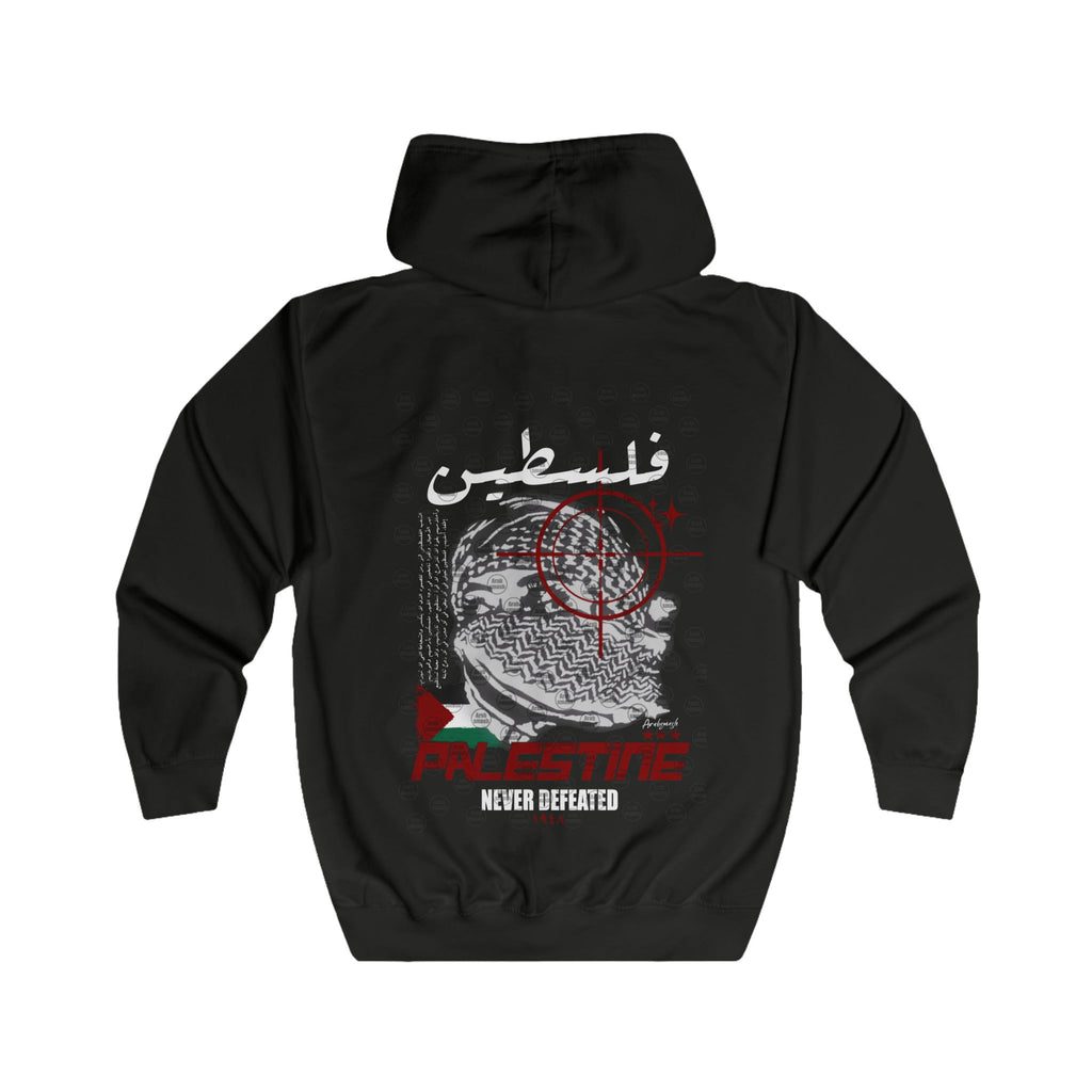 Palestine Never Defeated Zip Hoodie  (girl/red) فلسطين🇵🇸