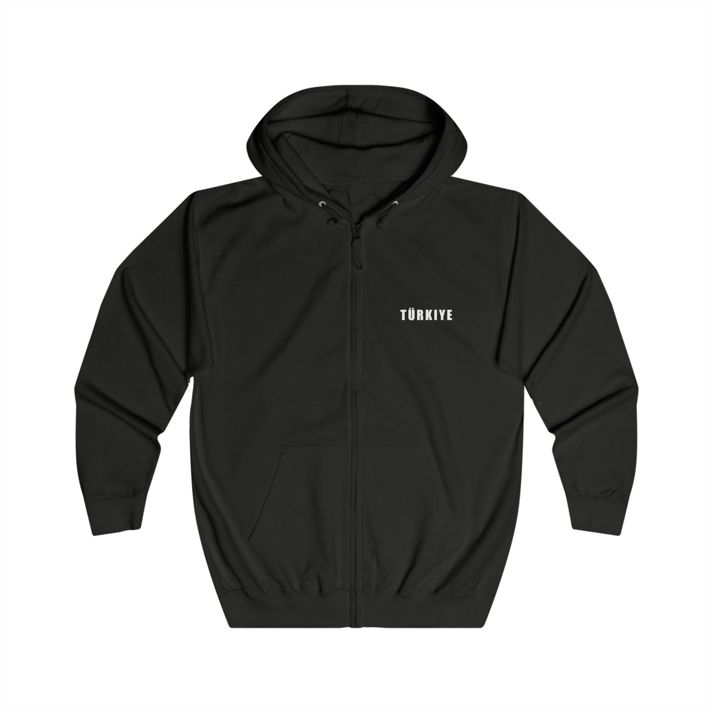 Türkiye Zip Hoodie black/white. تركيا .