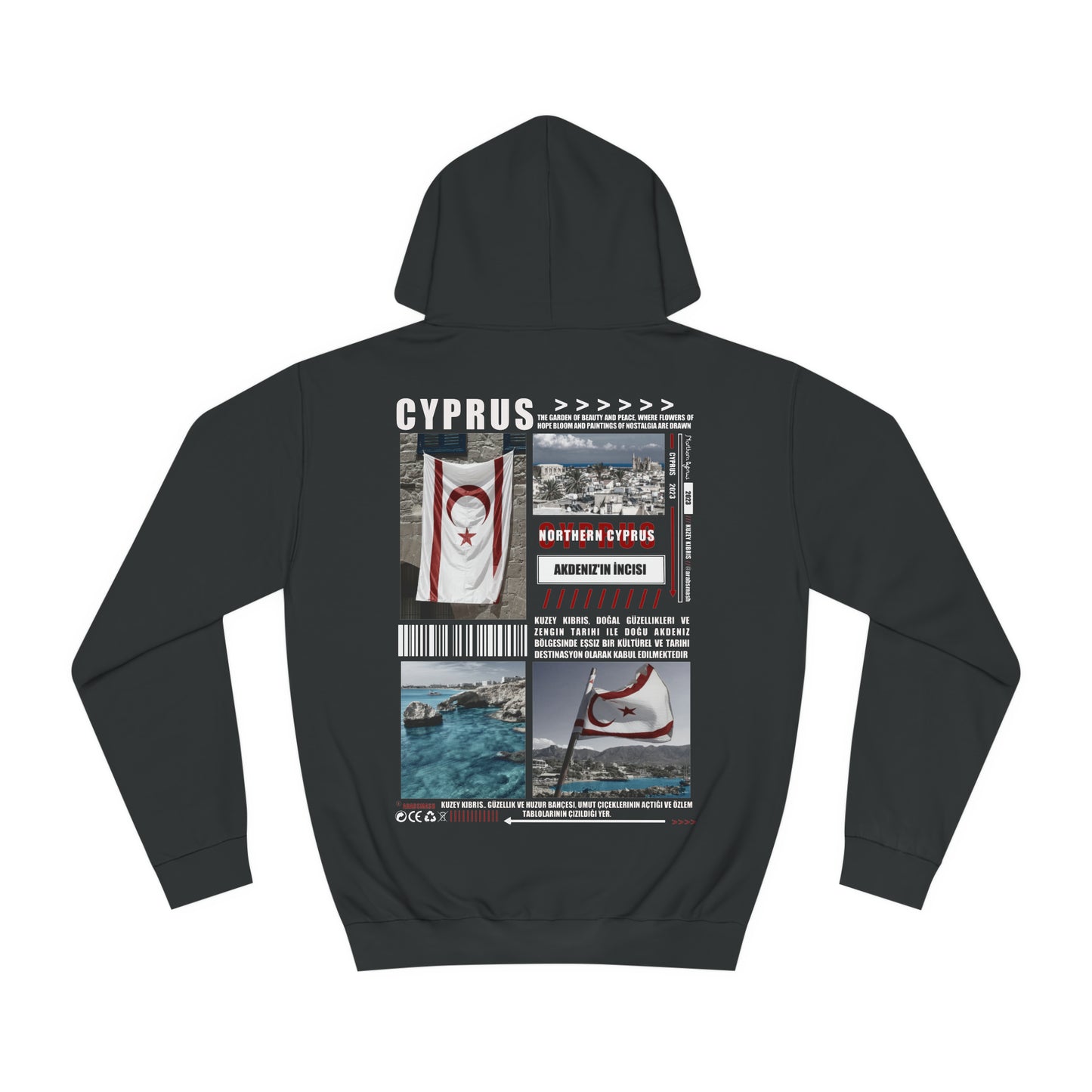 Northern Cyprus Hoodie.  قبرص الشمالية .