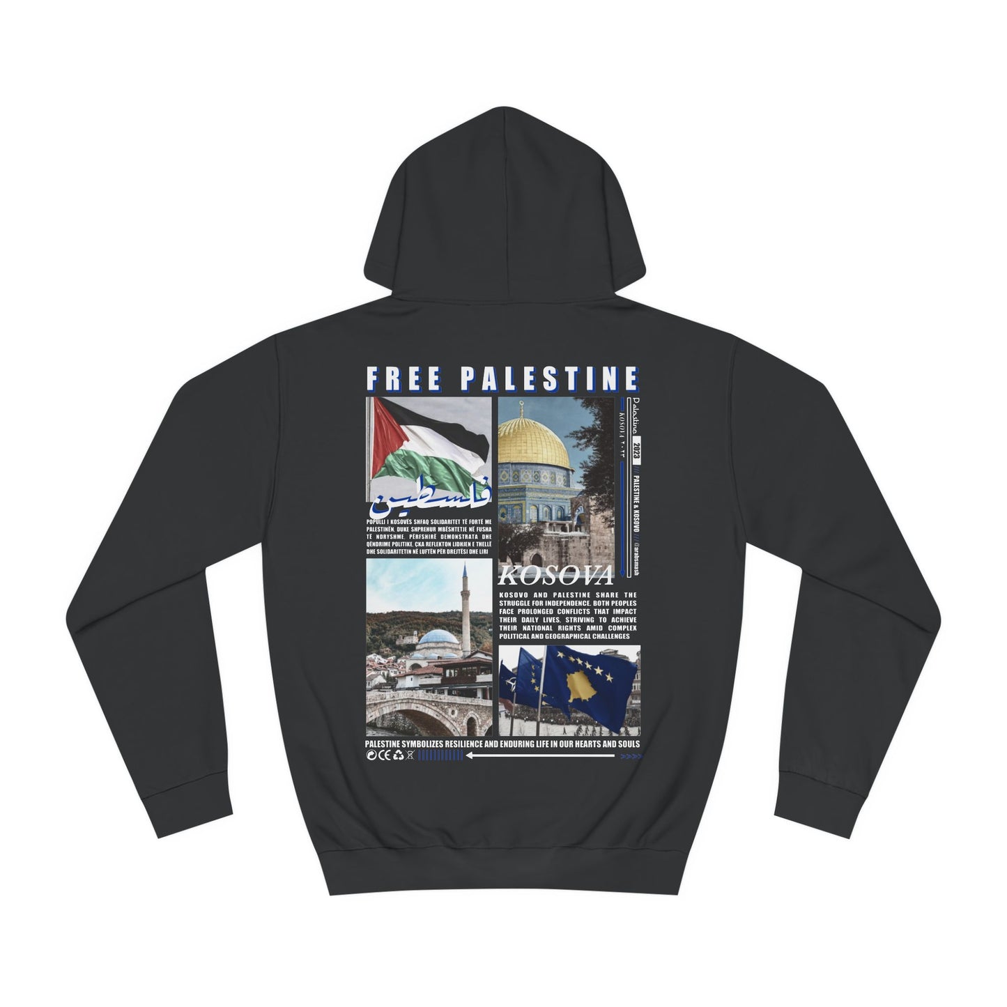 Palestine, Kosovo Hoodie كوسوفو 🇽🇰 فلسطين 🇵🇸