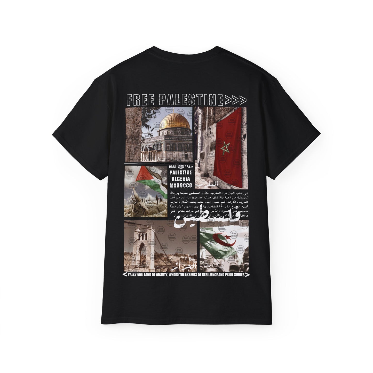 Palestine , Algeria , Morocco T-shirt  🇩🇿 🇲🇦 🇵🇸 فلسطين المغرب الجزائر