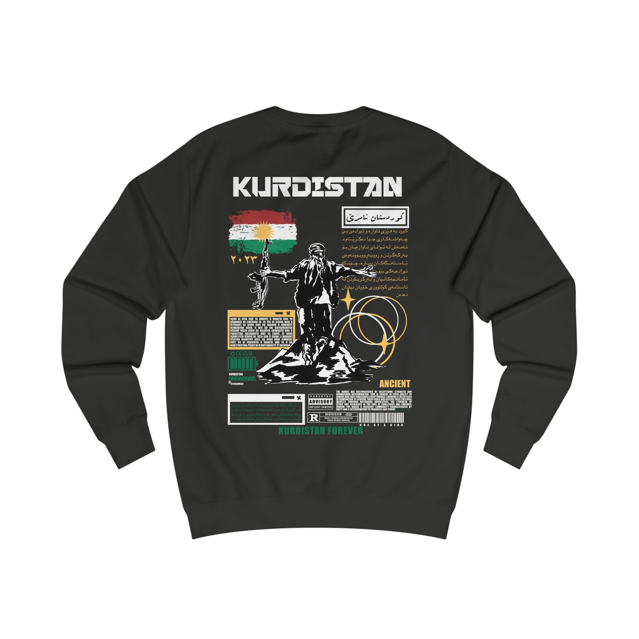kurdistan black/white Sweatshirt  كردستان