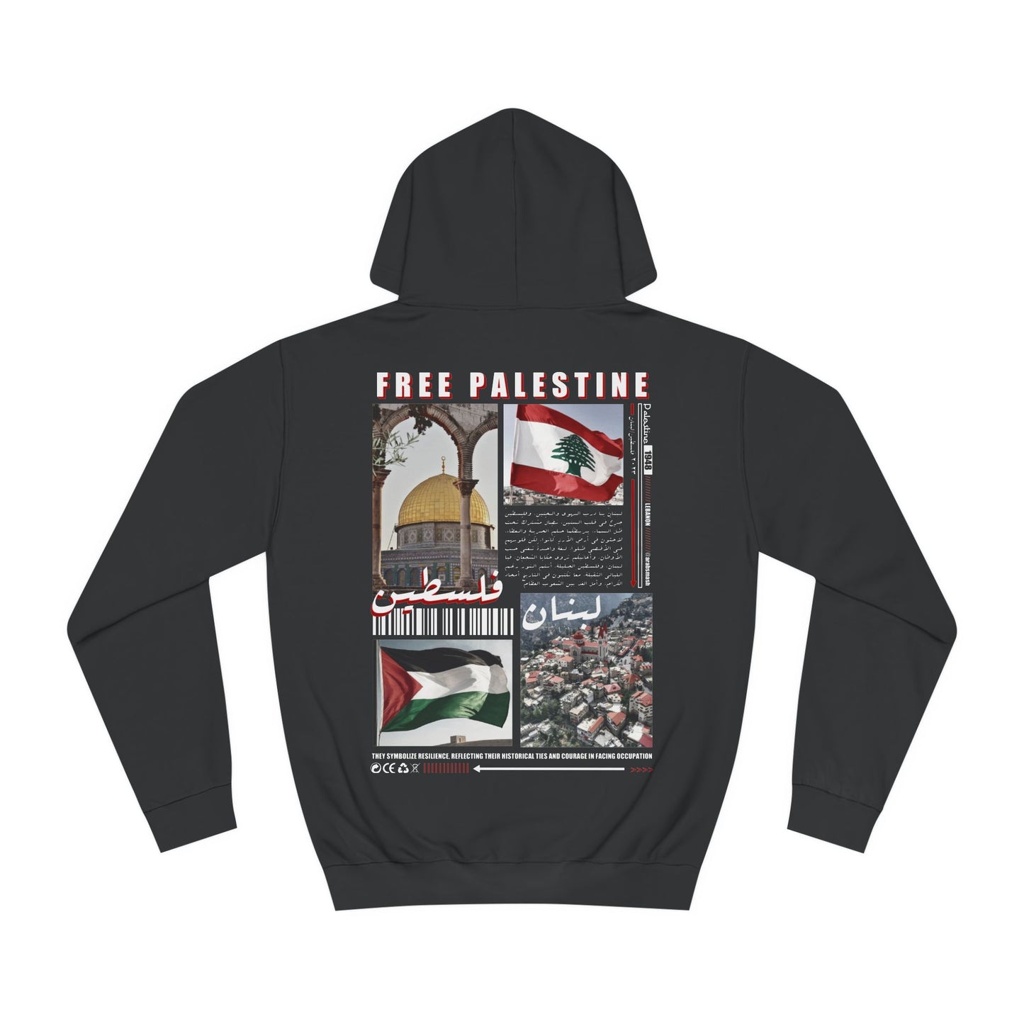 Palestine & Lebanon Hoodie فلسطين 🇵🇸 لبنان 🇱🇧