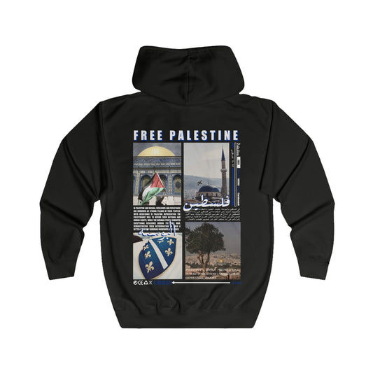 Palestine & Bosnia Zip Hoodie البوسنه 🇧🇦