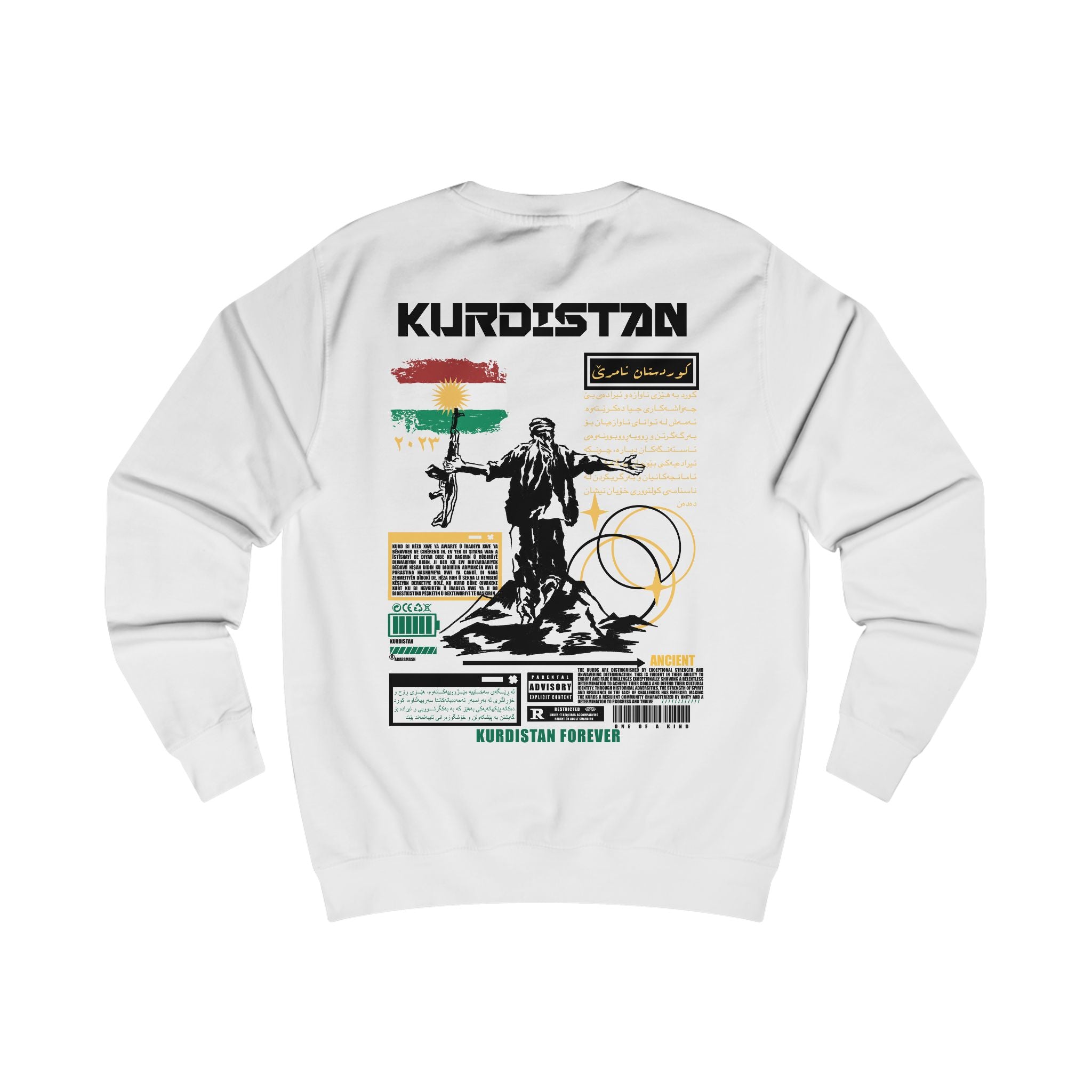 kurdistan black/white Sweatshirt  كردستان