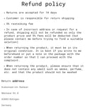 Customer is responsible for return shipping 📦